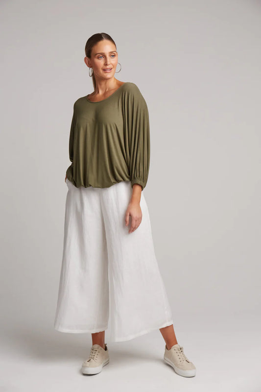 STUDIO JERSEY RELAXED TOP - FERN