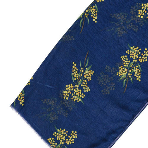 Navy: Golden Wattle Scarf