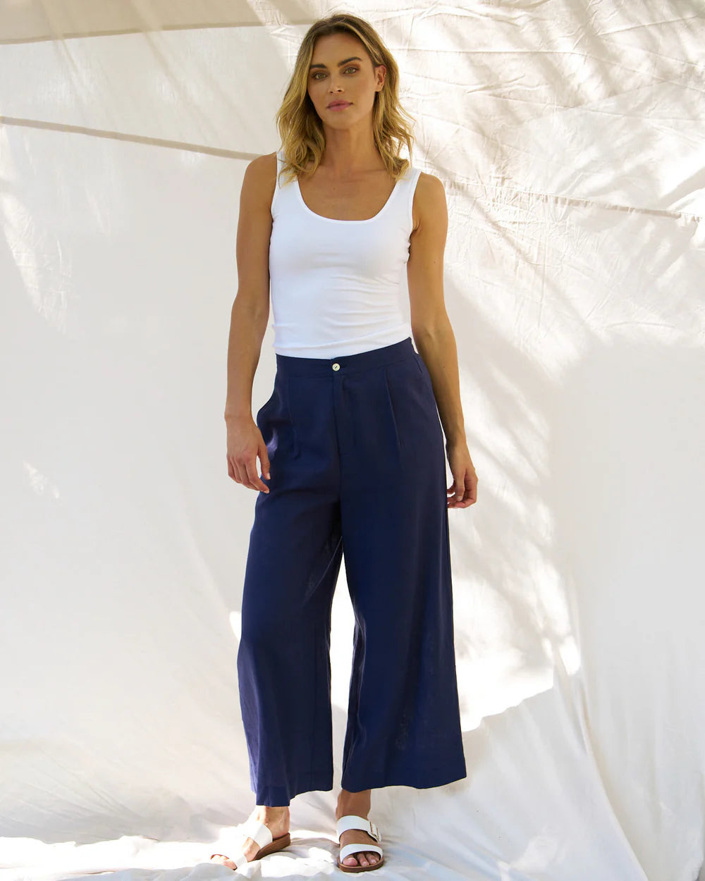 Aspen Palazzo Pant - Navy