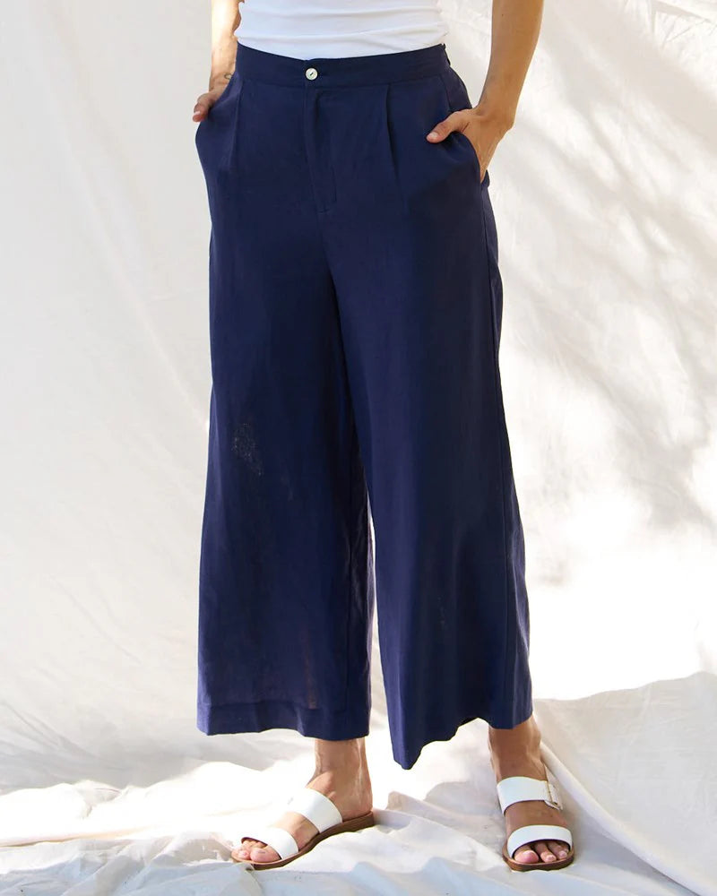 Aspen Palazzo Pant - Navy