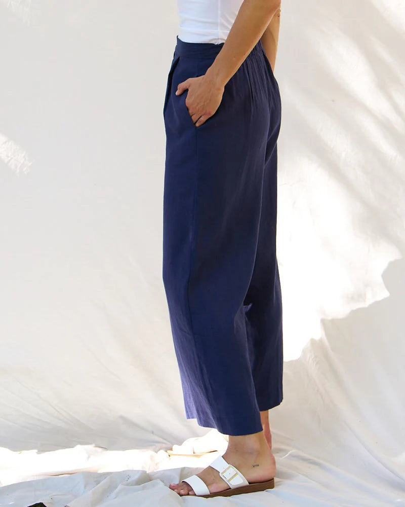 Aspen Palazzo Pant - Navy