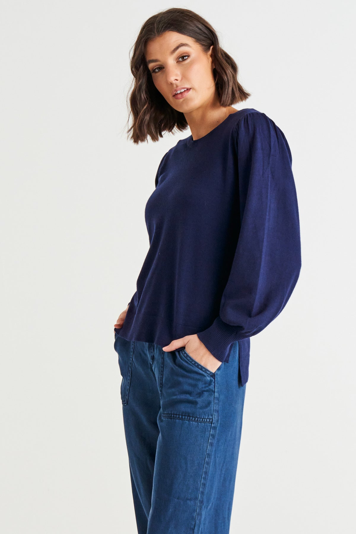 Charlotte Knit Jumper - Dark Blue