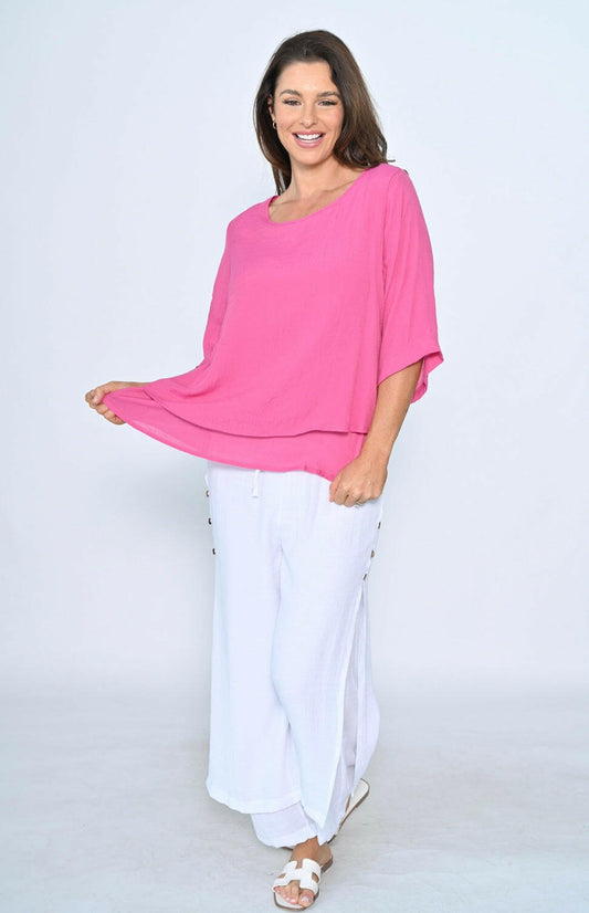 Lilly Cotton Top - Pink.