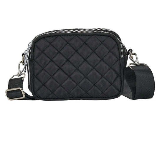 Travel Quilted 3 Zip Bag.