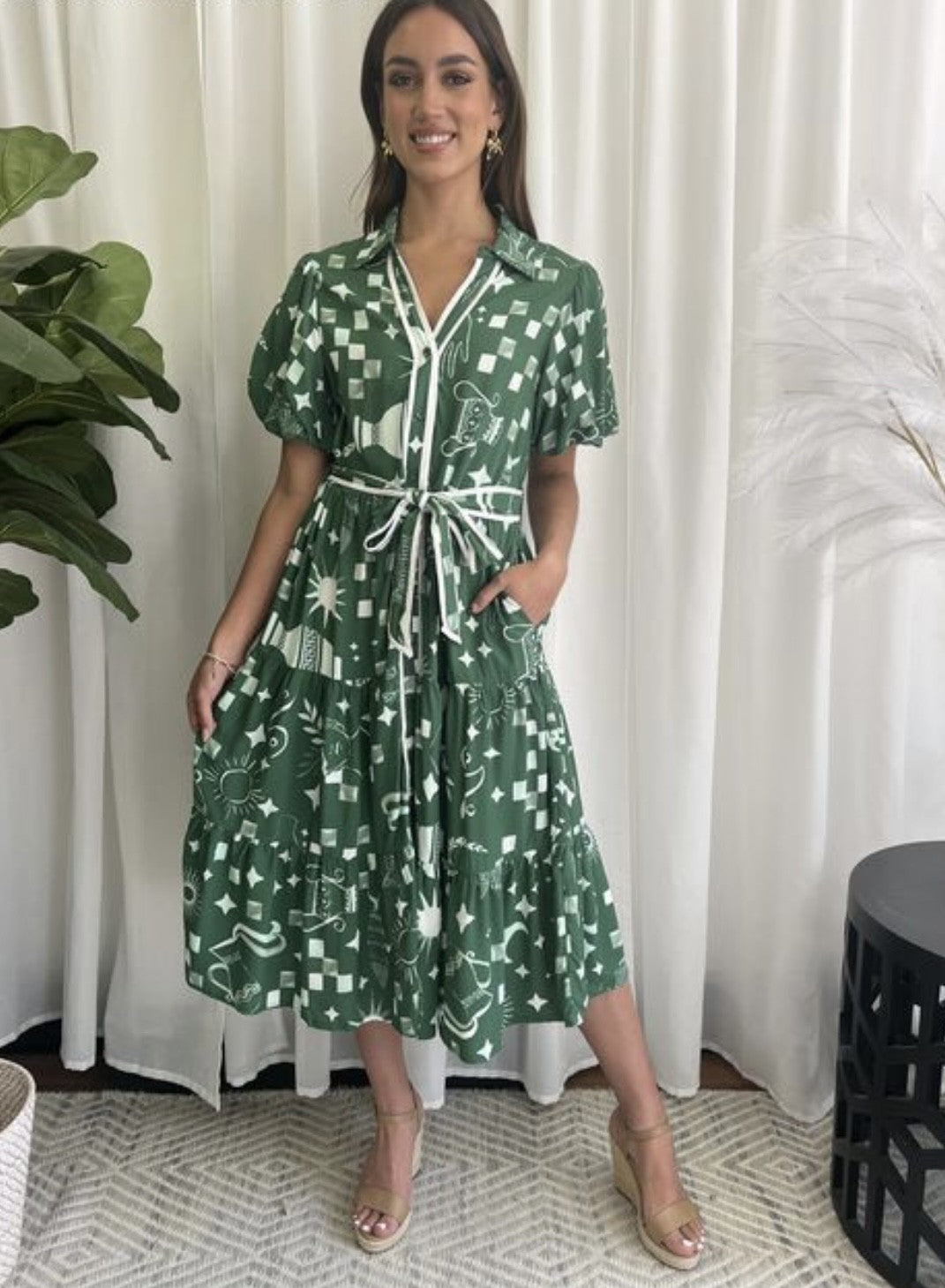 Sophia Green Dress