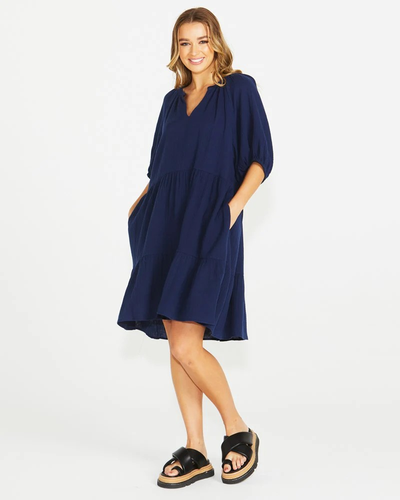 Henny Dress - Navy