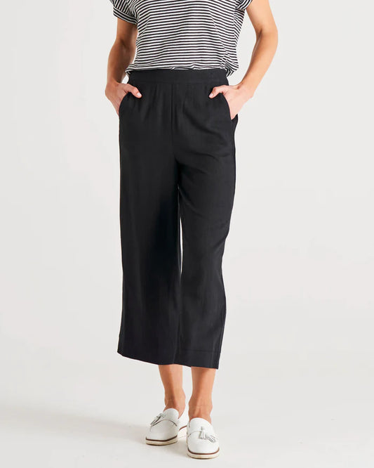 Parker Linen Pant - Black