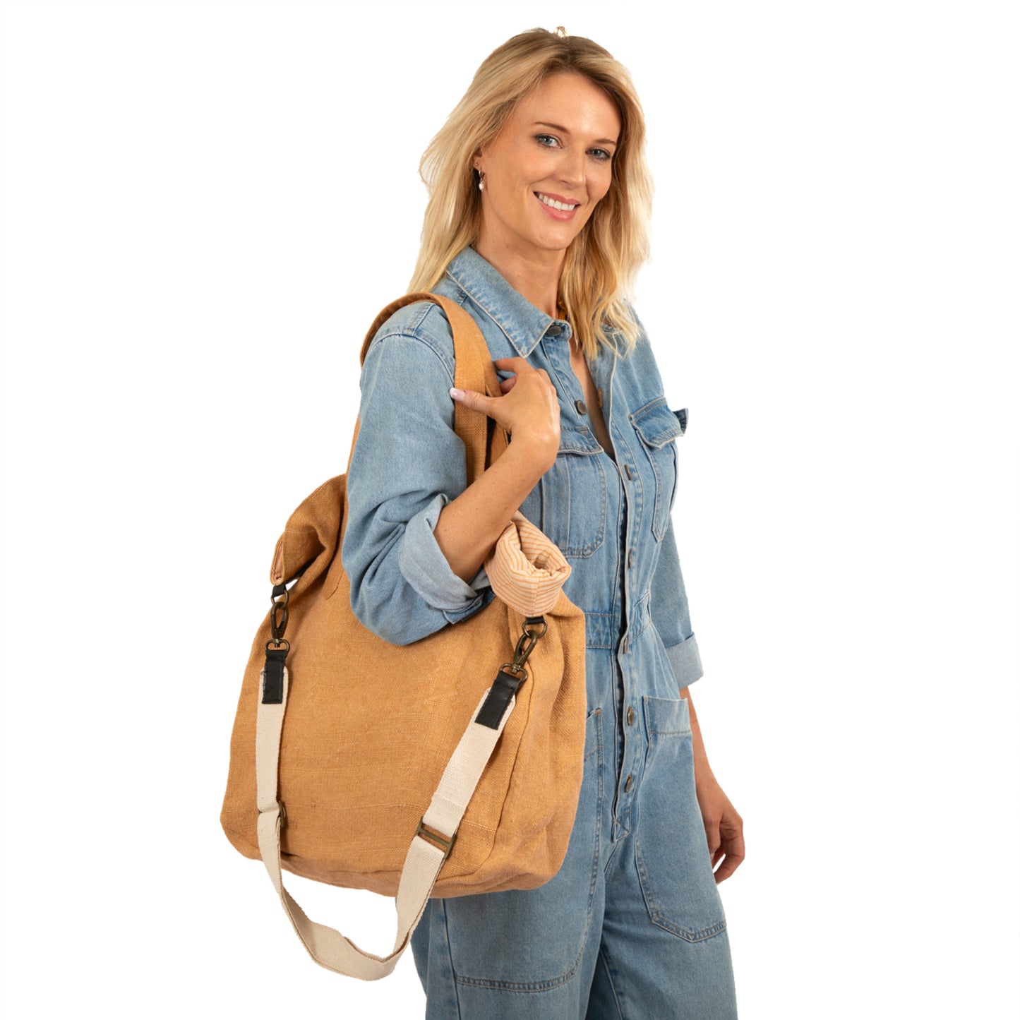 Oversized Juco Tote Bag - Tan