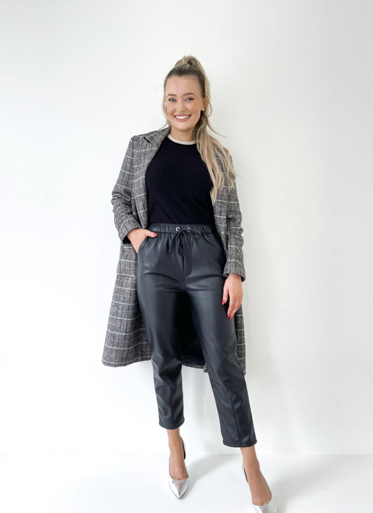 Georgina Pleather Black Pants