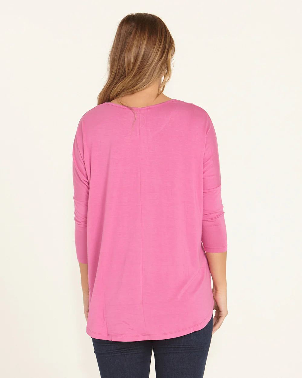 Milan 3/4 Sleeve Top - Winter Pink