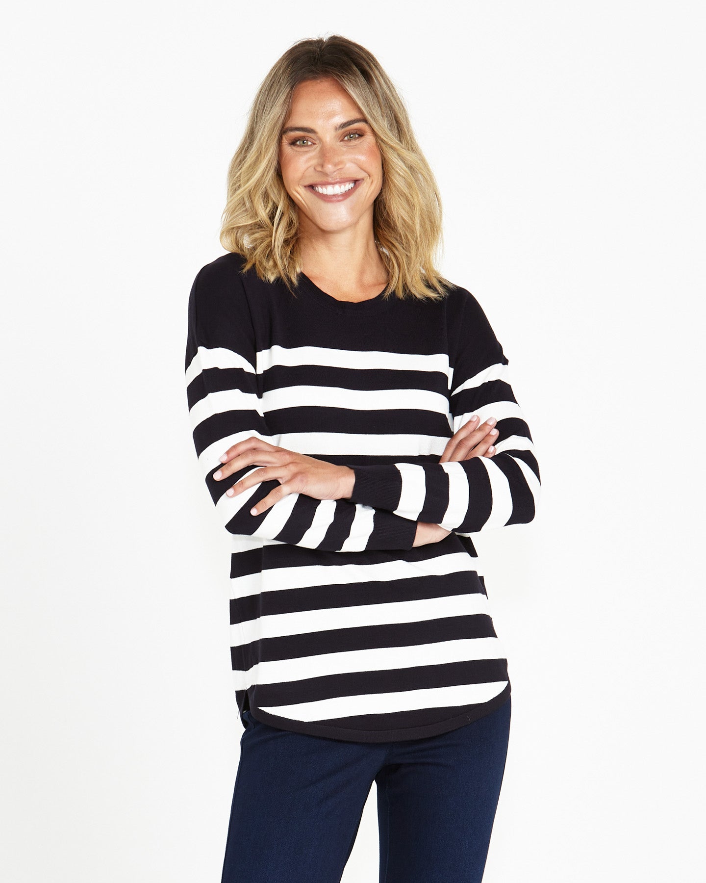 Sophie Knit Jumper - Navy Stripe