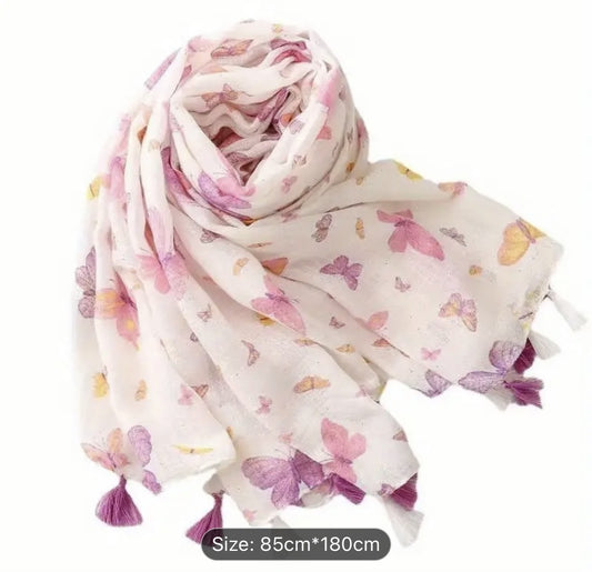 THH09 Butterly Floral Scarf