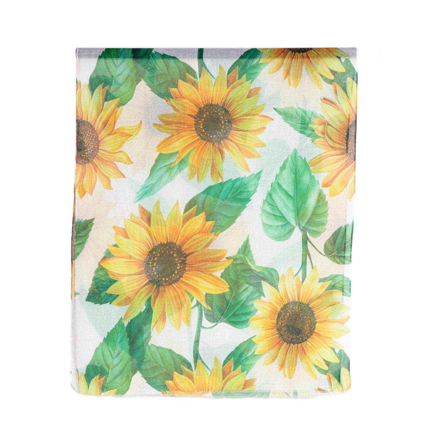 THSS2726: White: Sunflower Scarf