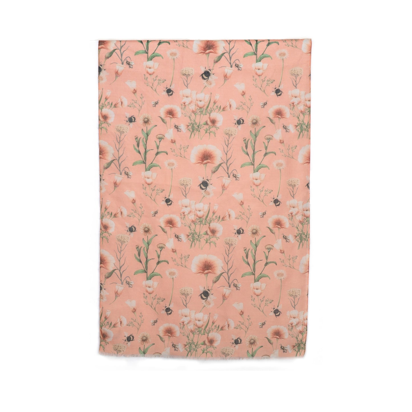 THSS2732: Apricot: Bees and Wild Flowers Scarf