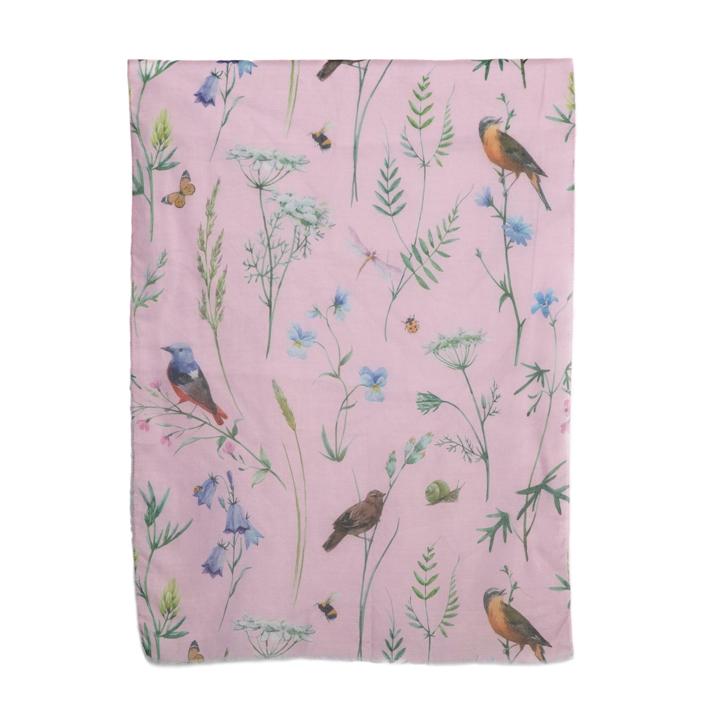 THSS2742: Pink: Birds, Butterflies, Dragonflies Scarf