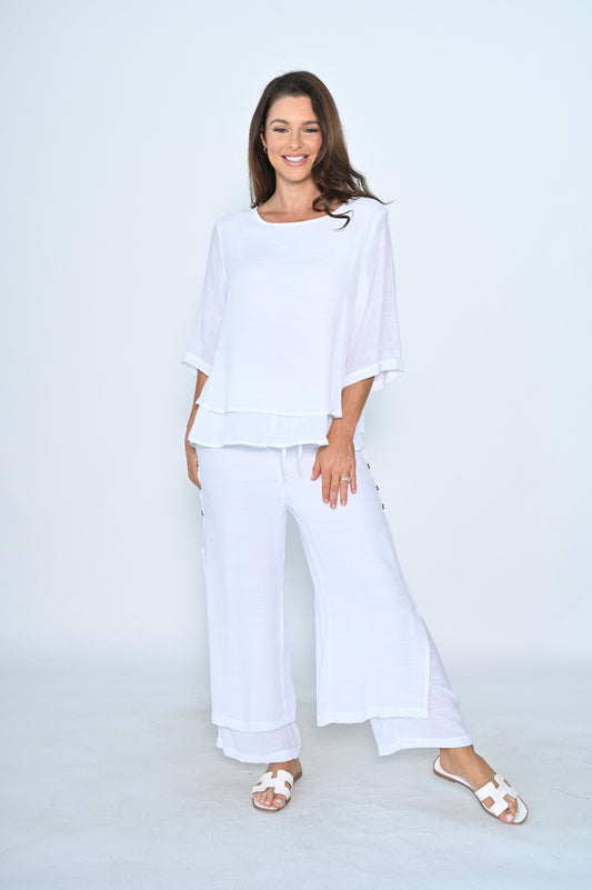 Lilly Cotton Top - White