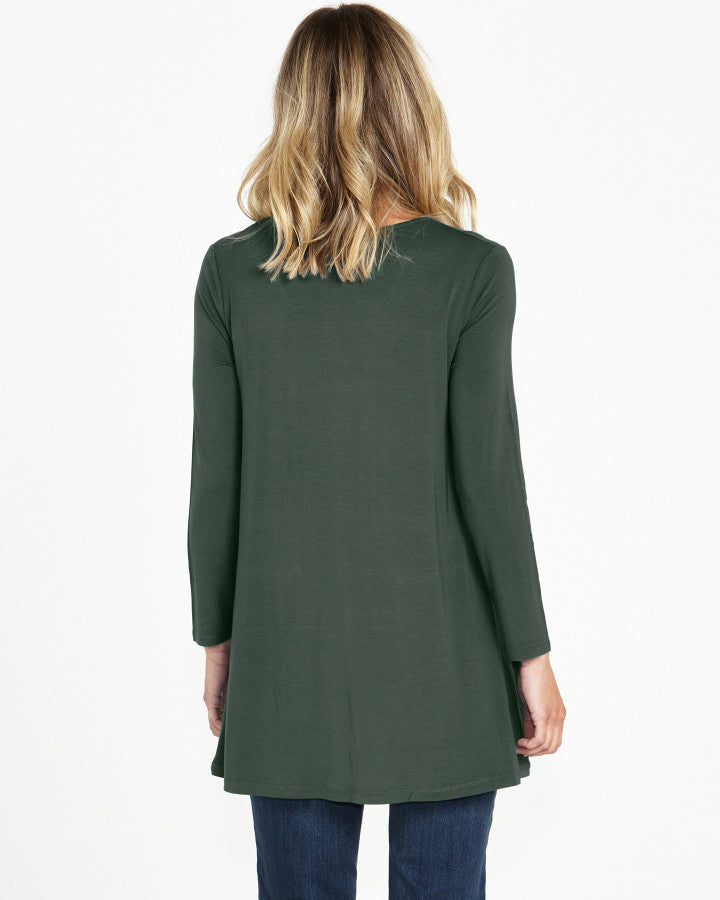 Cairo Tunic Bamboo Top - Dusty Moss